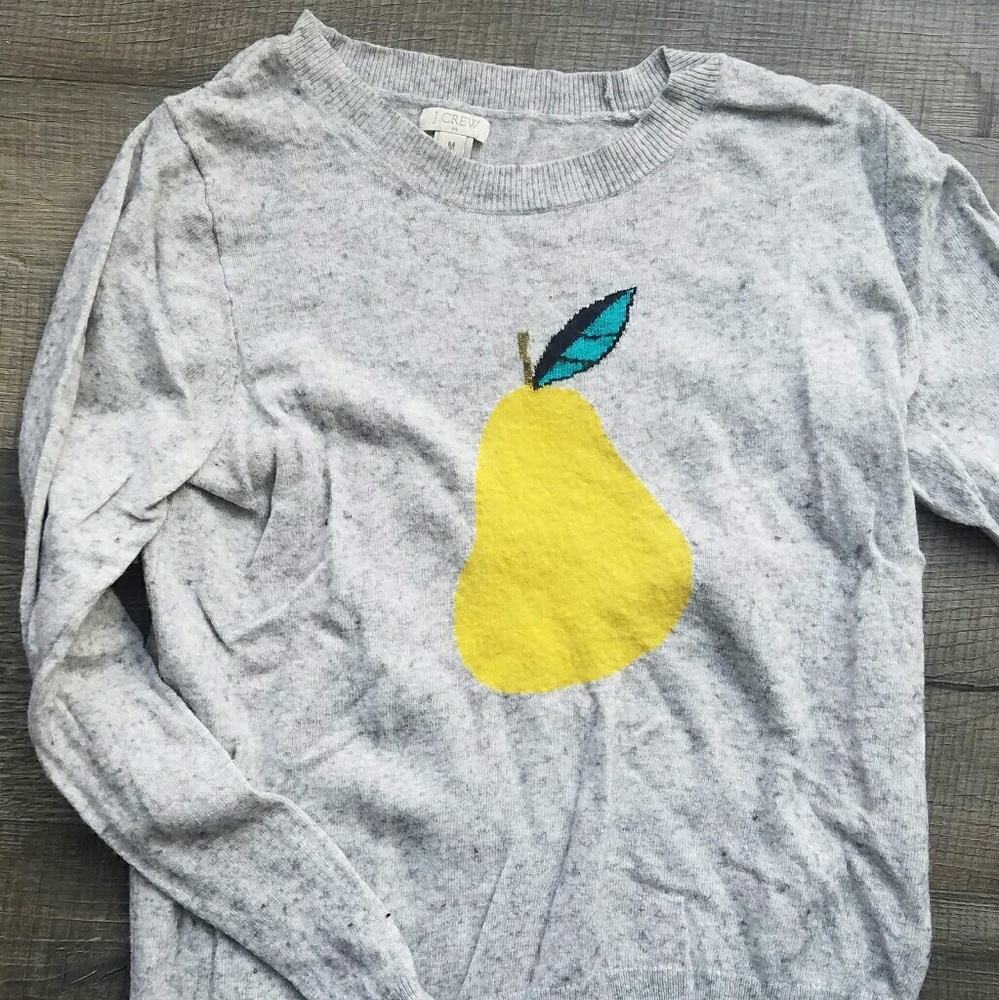 Pear Jcrew Grey Sweater
